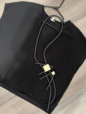 Black &White Modern Geometric Necklace